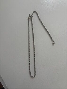 Samuel B  Adjustable Popcorn Chain Box Chain Necklace - Silver